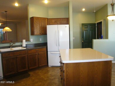 refrigerator in kitchen