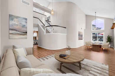 You too could live like this overview of living/dining room - virtual staging