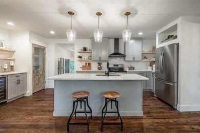 Kitchen with open shelvings