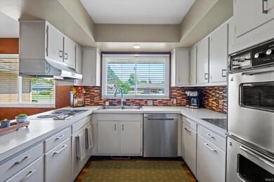 Custom hard maple backsplash
