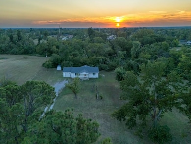 View of aerial view at dusk