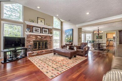 A View of the Family Room Into the Breakfast Area 