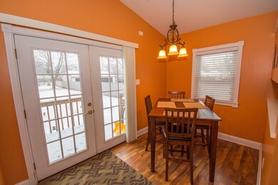 Dining are that leads to back yard.