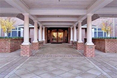 Outside covered entrance