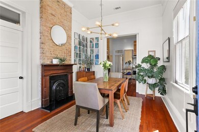 Dining room that opens into the kitchen