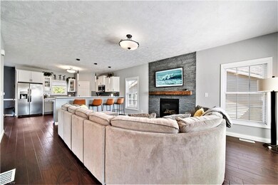 Living room facing kitchen
