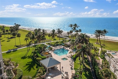 Drone / aerial view with a water view and a view o