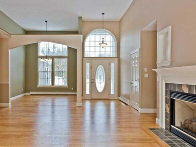 Living Room. Cathedral ceilings and...