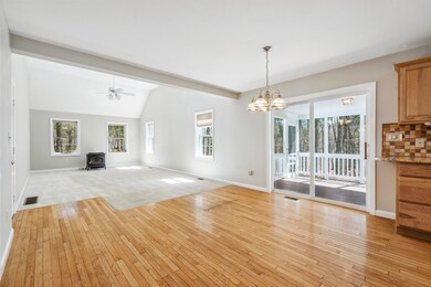 Spacious eat-in area with sliders to the porch