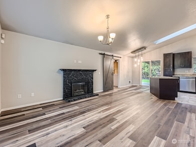 Living room with open floor plan
