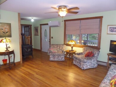 wood stove on the left in the...