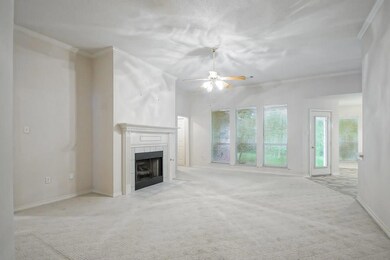 Looking from foyer into great room. Glass door on
