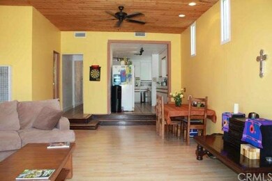 The great room looking from yard to kitchen. 