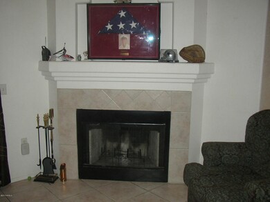 Elegant mantle on fireplace