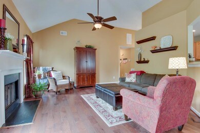 This beautiful living room is the perfect place to relax.  These beautiful, new hardwood floors were added throughout in 2013!