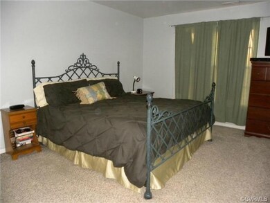 Large master bedroom with walk-in closet