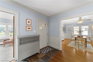 Enter into the house and take in the classic charm