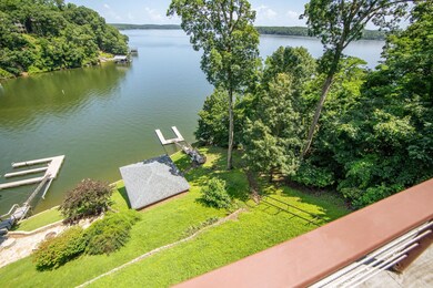 Drone / aerial view of a nearby body of water