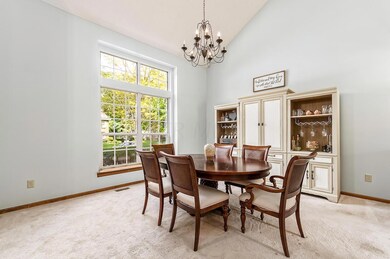 Two story living room