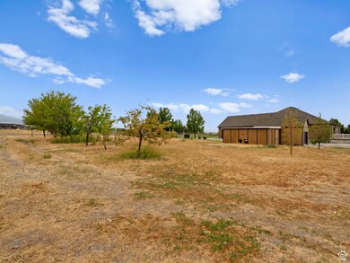 View of yard featuring a view of countryside and an outbuilding