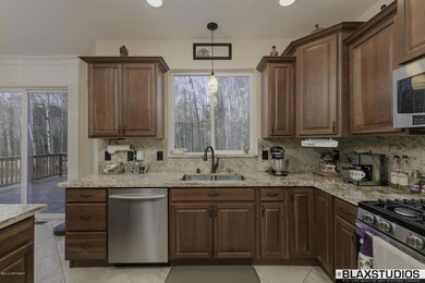 Kitchen with granite countertops
