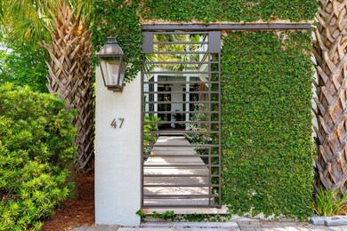 Custom privacy gate and gas lanterns