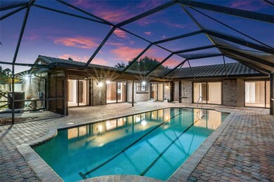 Current pool area at sundown