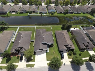Aerial View on Home on Pond Lot