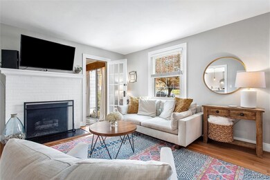 Fireplace converted to  gas in 2018 for cozy evenings by the fire.