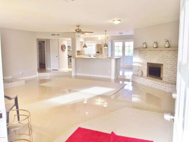 Great room w/ Porcelain tile floors