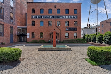 Entrance of CedarWorks condo building off of Rocke