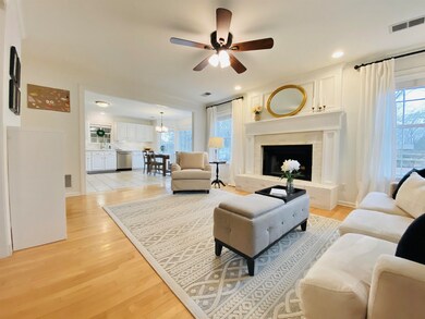 The living room is a generous size and flows grace