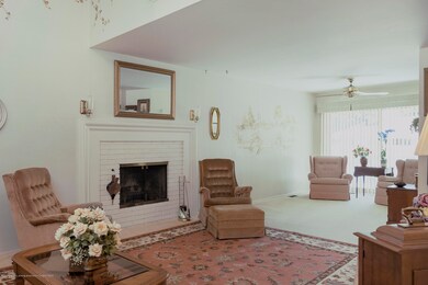 living room with fireplace