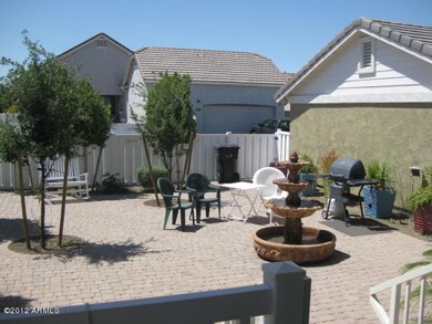 Back Yard w/ Pavers and a Fountain