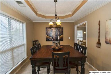 Great light filters into the spacious dining room 
