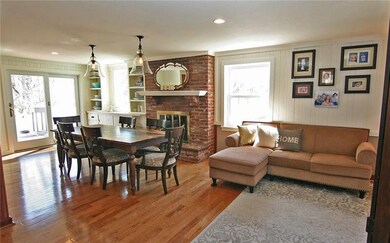 Walls have been removed to create an open kitchen 