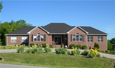 Circular Drive in landscaped front yard