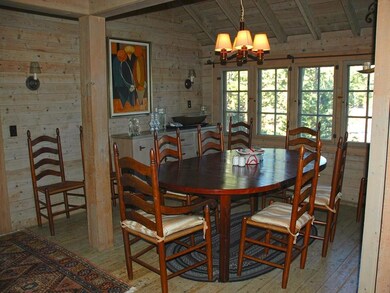 Dining area is located just off the...