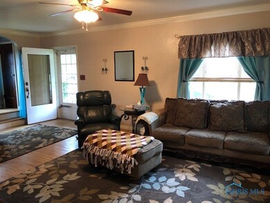 Large Living Room with hardwood floors and ceiling