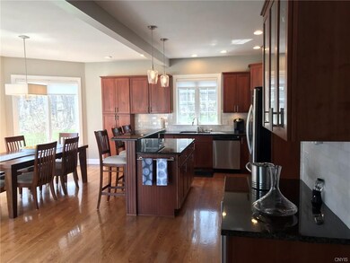Plenty of cabinets and a wine bar!