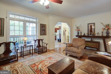 This spacious living area can accommodate your special pieces of furniture and more.