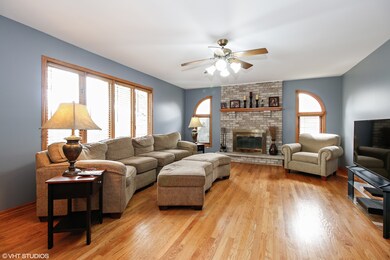 Open concept family room, kitchen and eating area 