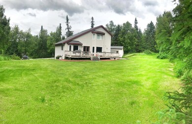 Beautiful backyard with a huge back deck