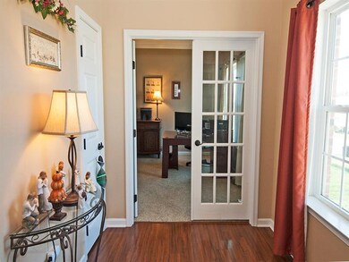 French doors offer a quiet relaxing space as you e