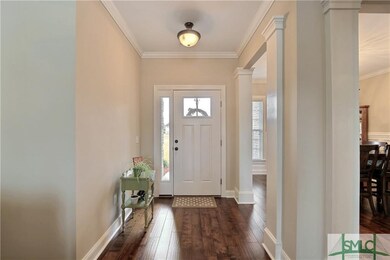 Foyer opens to dining room and open living room