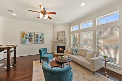 This spacious living room awaits entertaining and