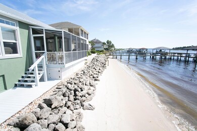 Beach behind house