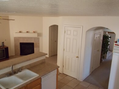 use kitchen to den looking down
