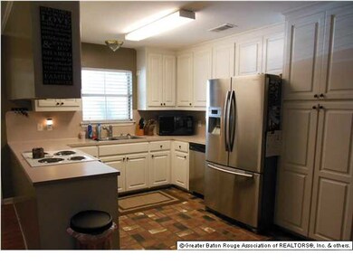 Beautiful kitchen with brick pavers