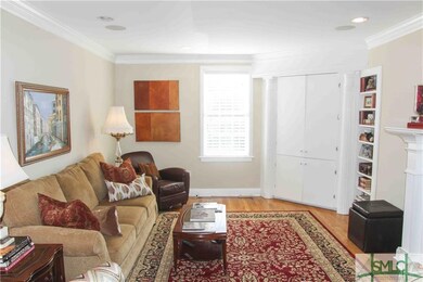 This living room has great storage areas.